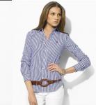 chemise polo ralph lauren manches femmes rayure blue blance,classic fit polo mesh hot